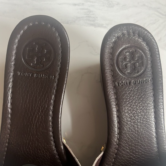 Tory Burch Leather Platform Slide. Snake Print Sz 8 - Picture 3 of 8